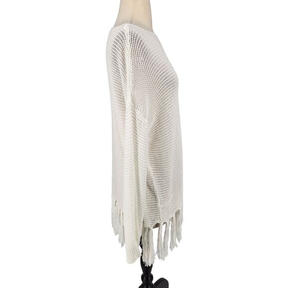 SALE Miss Sparkling Open Knit Crochette Summer Beach Cover Tassel Hem XL - Picture 5 of 6